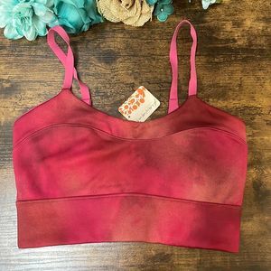 Free People Wave Rider Women's Cut Out Square Neck Sports Bra